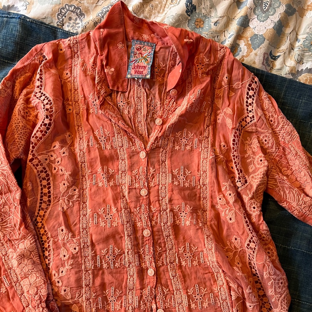 Johnny Was Blossom Rosie Button down shirt